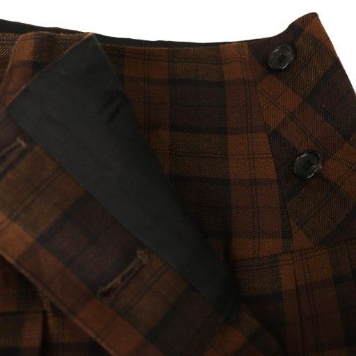 マーガレットハウエル MARGARET HOWELL CHECK WOOL LINEN プリーツ