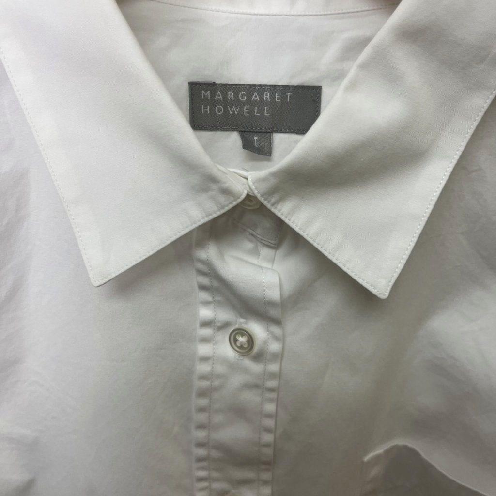 マーガレットハウエル MARGARET HOWELL コットン七分袖シャツ コットン