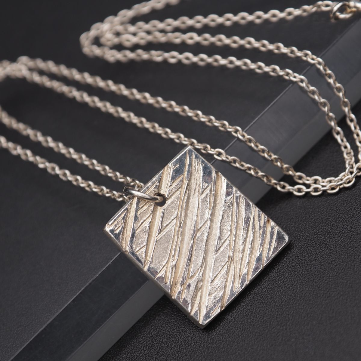 L663 ヴィンテージ SILVER925刻印 ペンダント ネックレス プレート