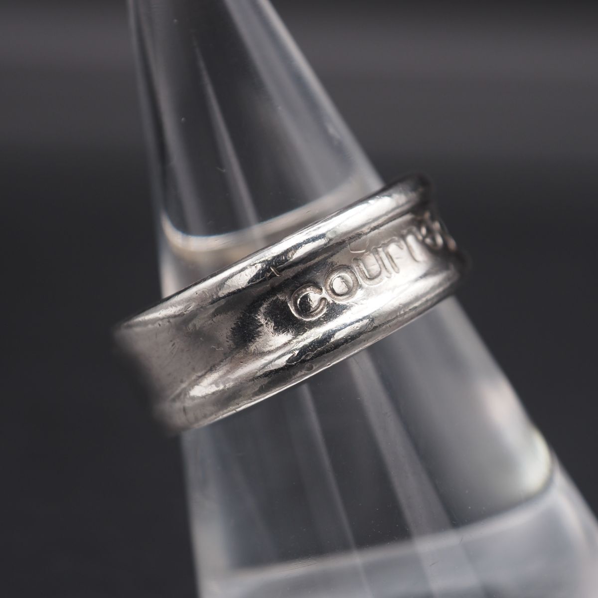 L649 Courreges クレージュ SILVER950刻印 リング ロゴ デザイン