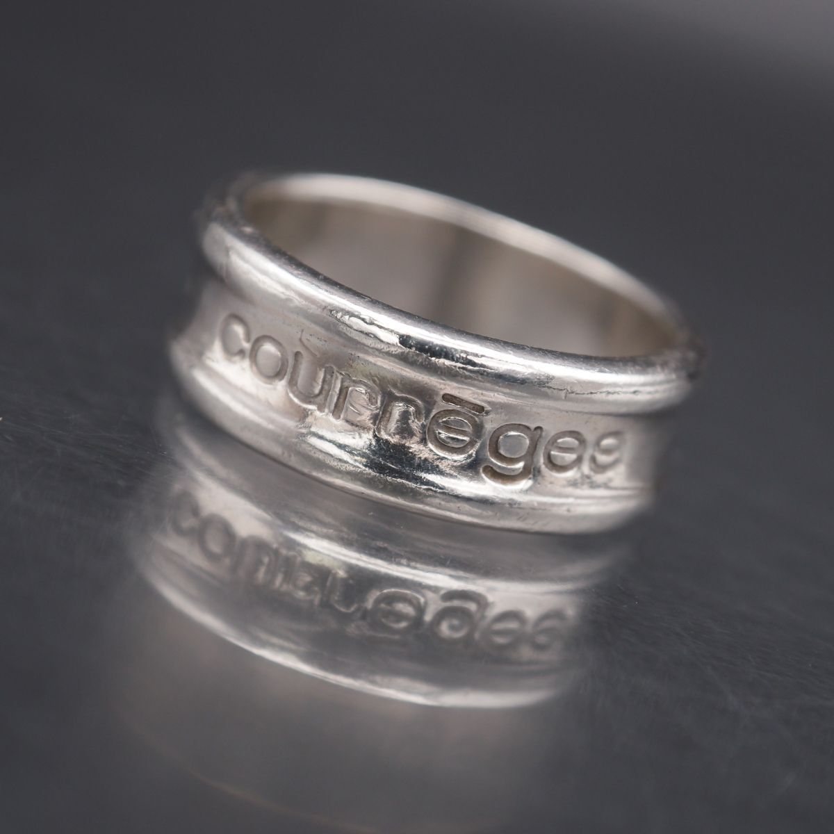 SILVER950　シルバー925 リング 刻印あり　104g L649 Courreges クレージュ SILVER950刻印 リング ロゴ デザイン