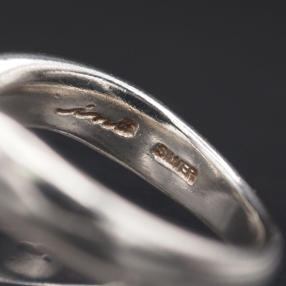 L619 ヴィンテージ SILVER刻印 リング デザイン シルバー 指輪 11号