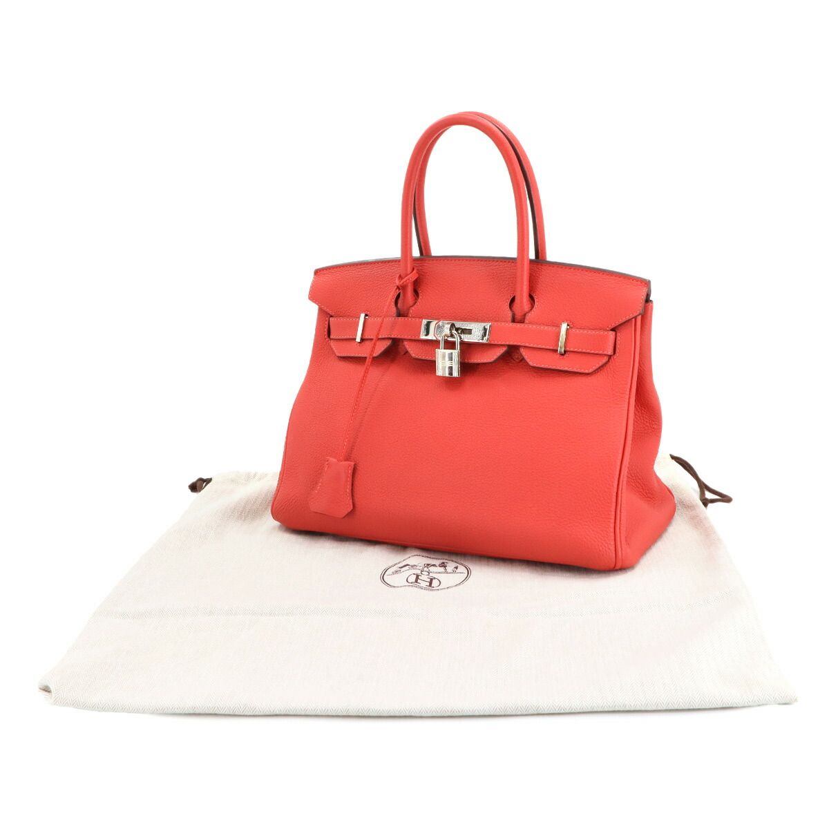 美品バーキン35ルージュピヴォワンヌ✖︎SV金具トゴ□M刻印2010年購入品 エルメスバーキン35 ブルージーン シルバー金具 □F刻印(2002年頃)刻印