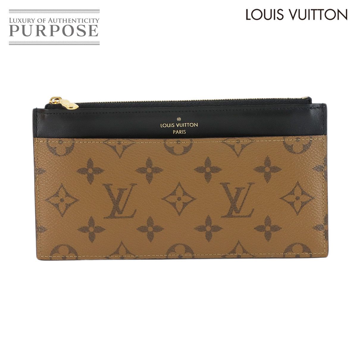ルイ ヴィトン LOUIS VUITTON モノグラム リバース スリムパース 長