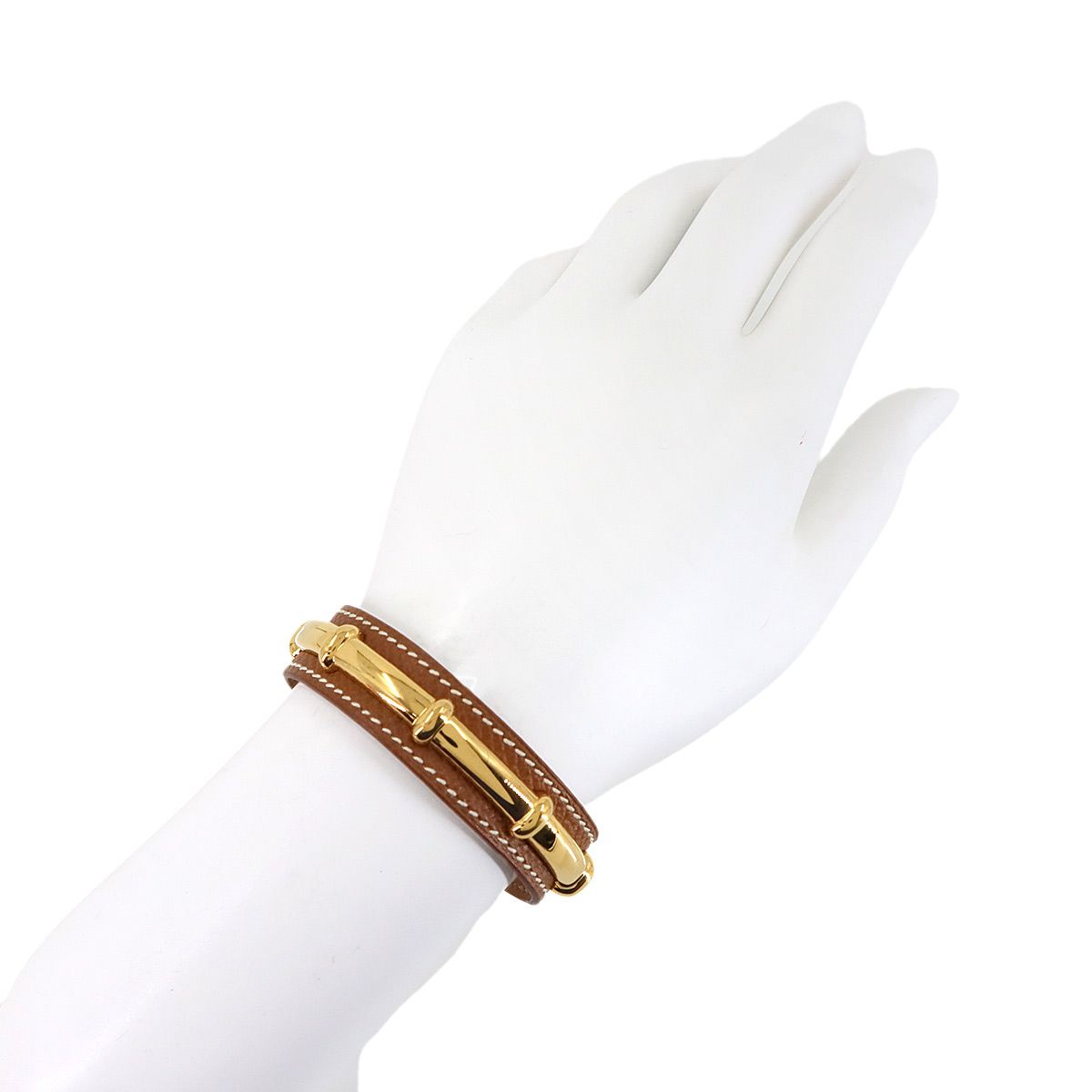 HERMES agata bangle エルメス バングル ブレスレット HERMES Agata black leather bangle | VINIVINI ONLINE SHOP