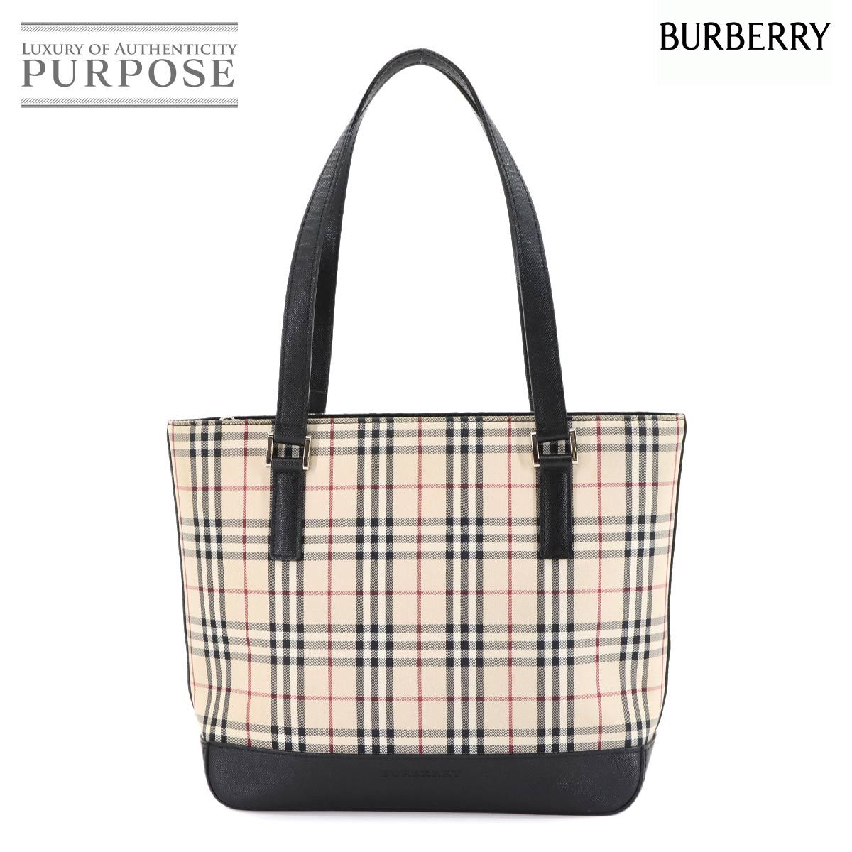 BURBERRY キャンバス レザー ハンド バッグ ノバチェック 楽天市場】BURBERRY バーバリー ノバチェック チェック柄 トートバッグ
