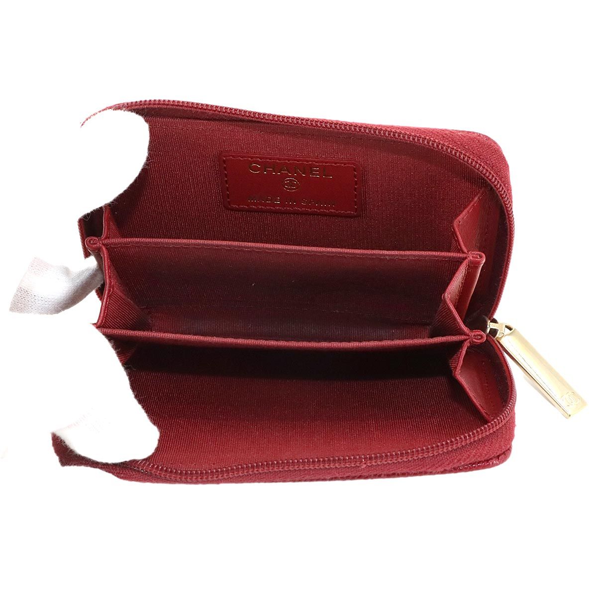 シャネル CHANEL キャビアスキン コインケース 小銭入れ レザー レッド