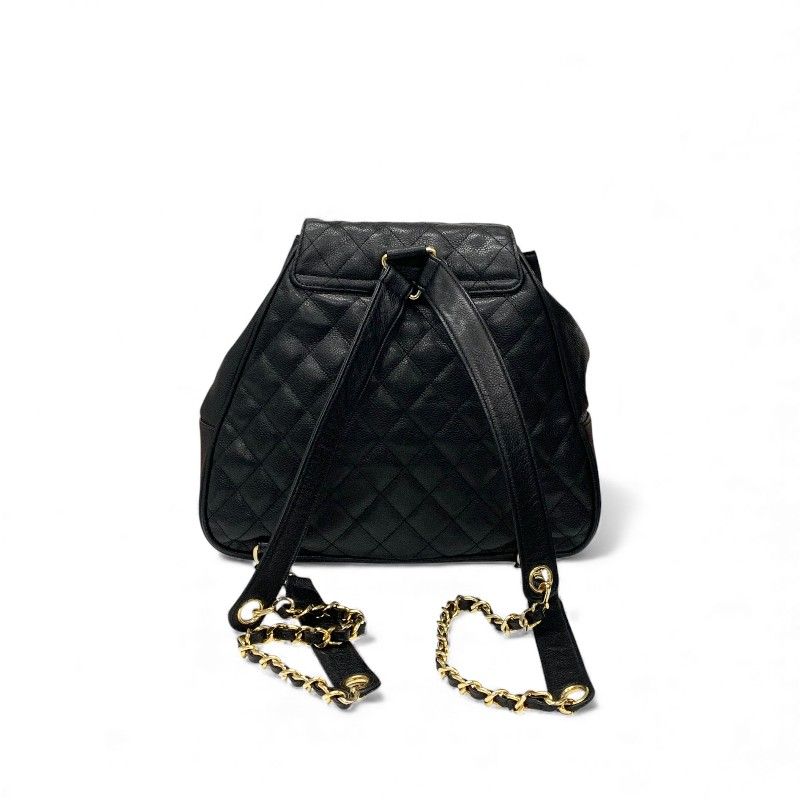 シャネル CHANEL バッグ バックパック リュック ブラック ゴールド