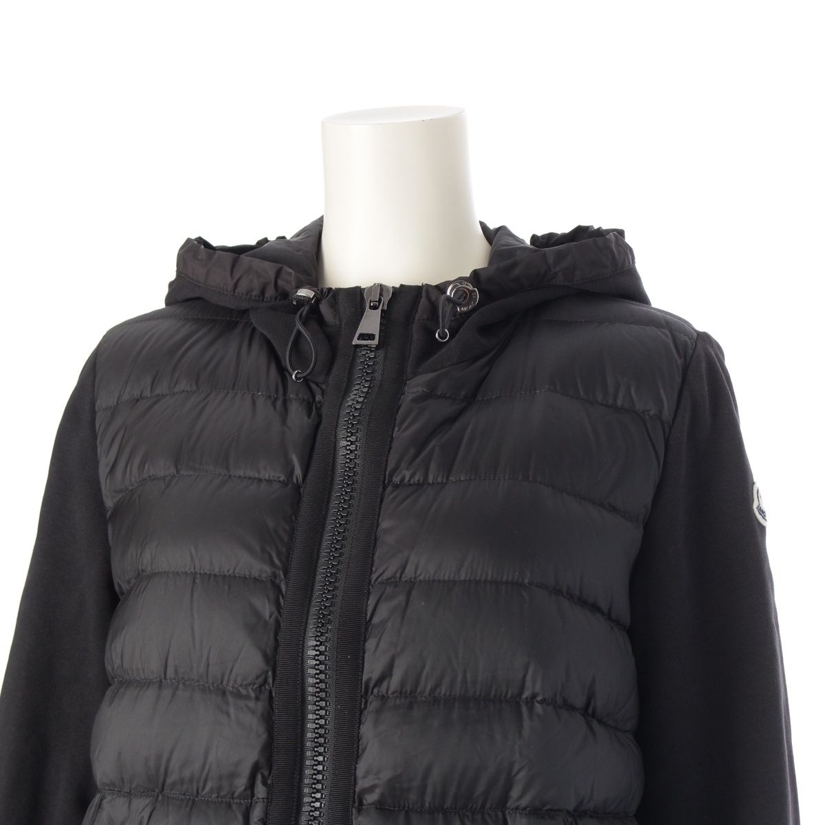 モンクレール 17年 ダウン スウェット 切替 ハイブリッド フーディ