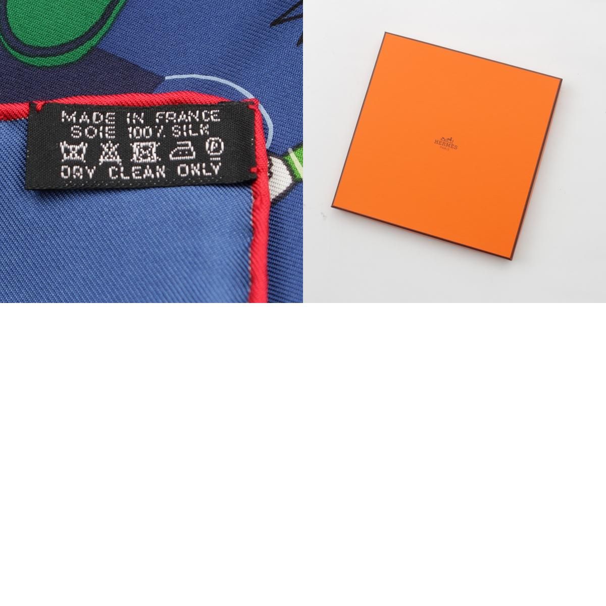 エルメス カレ90 シルク 告白 Les Confessions スカーフ ブルー系