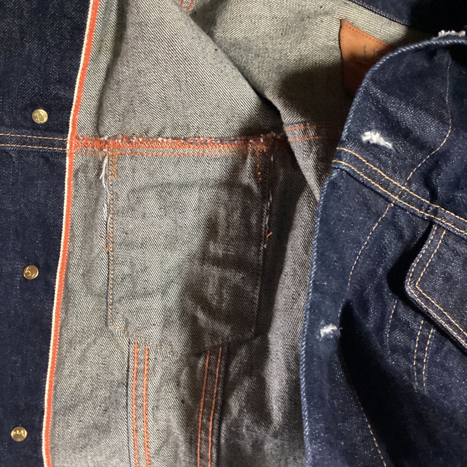 JEAN SHOP デニムジャケット USA製 セルビッジ 耳付き メンズM 3rd 