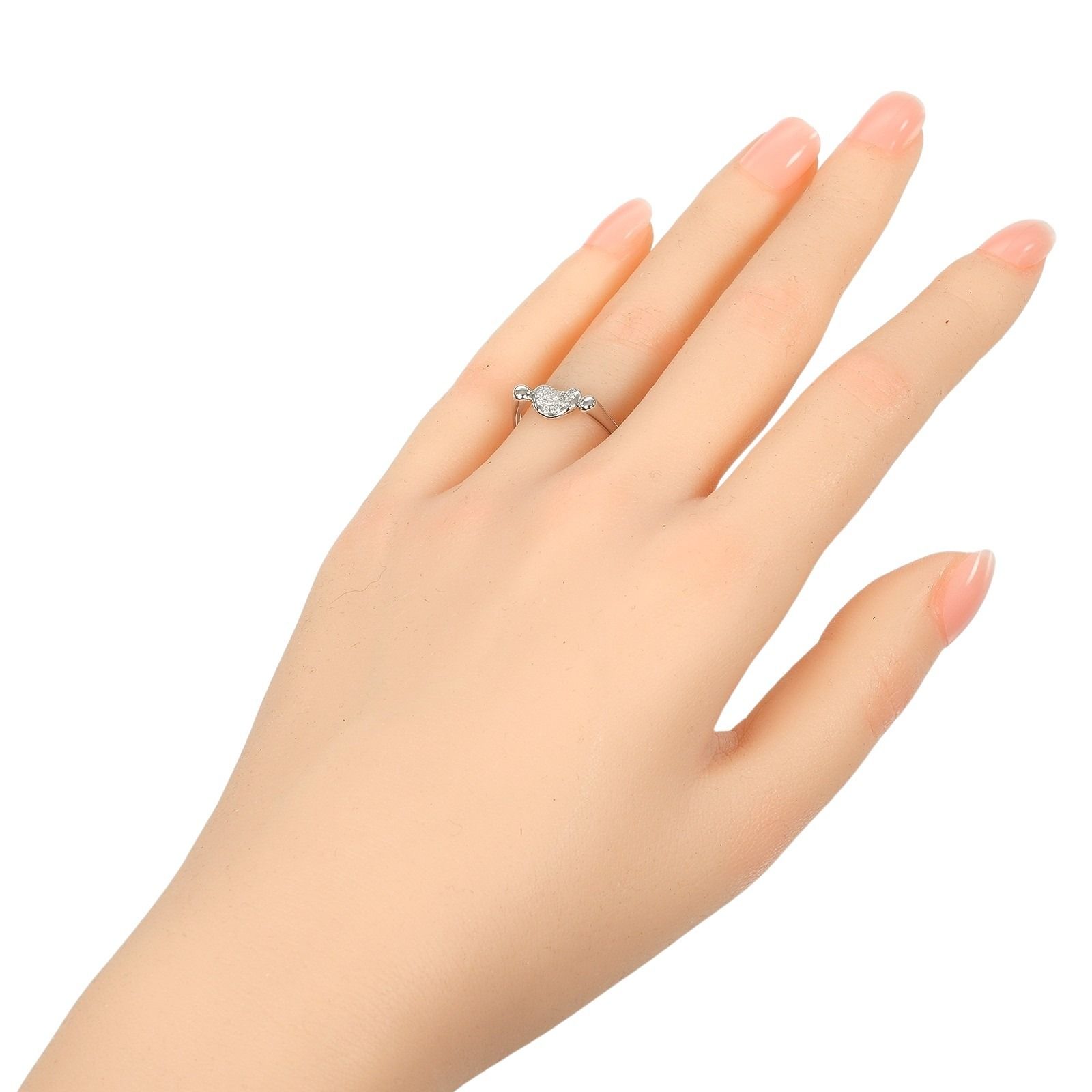 TIFFANY&Co.】ティファニー ビーン Pt950プラチナ×パヴェ ダイヤモンド