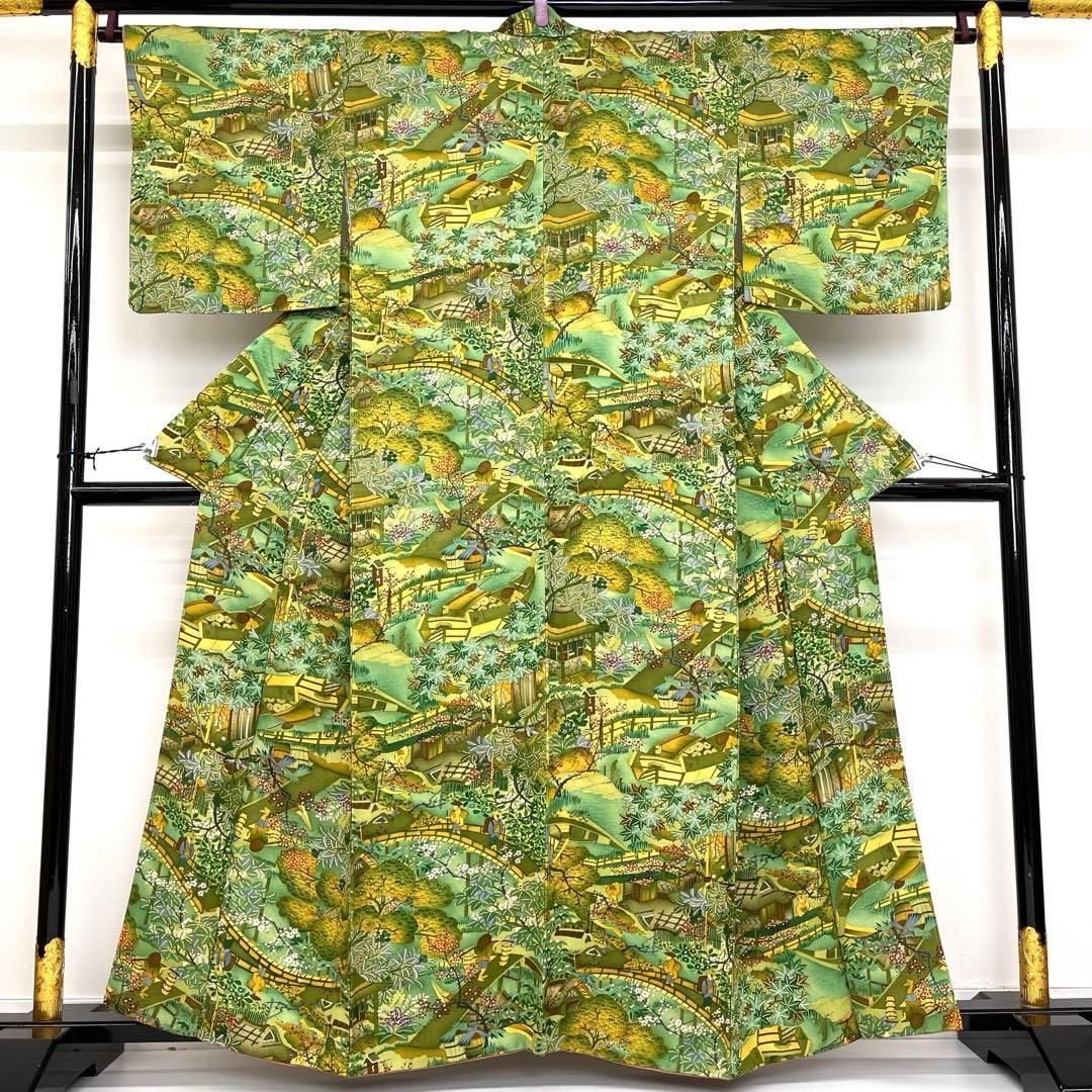 姉さんです❣️ 【着物と帯 時流】ポ25814t◆洗える着物 小紋◆ 新色追加♪】 洗える着物 東レシルック 単衣着物 S/M/Lサイズ 江戸小紋