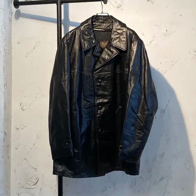 70s〜 SEARS / シアーズ レザーカーコート サイズ48 - メルカリ
