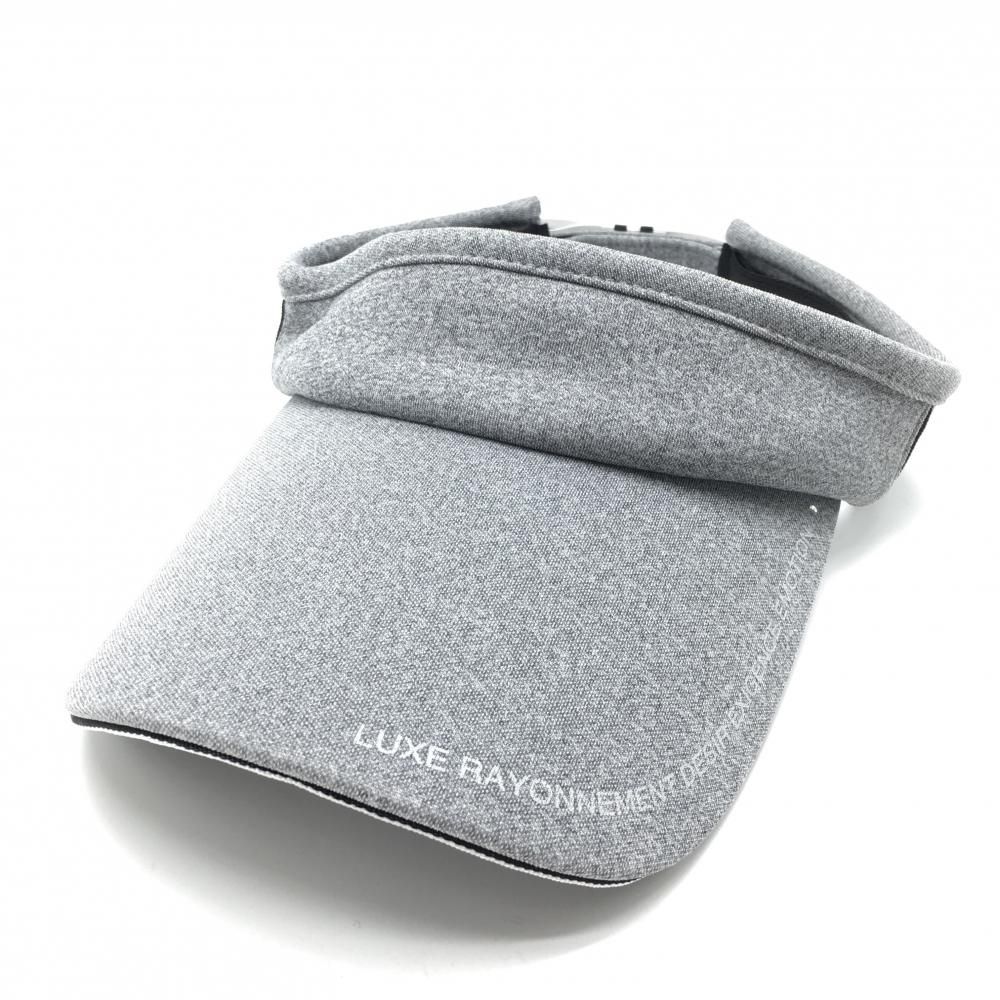 美品】ランバンスポール サンバイザー 杢グレー 後ろリボン レディース