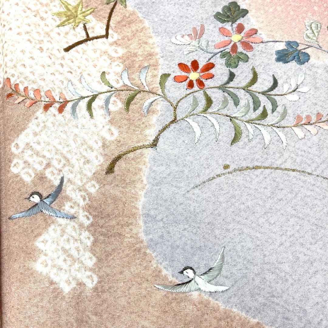 るなです❣️ 【着物と帯 時流】H25890ts◆正絹 訪問着◆ 着物と帯 時流】H25401◇正絹 訪問着◇大きいサイズ 作家 手描き 未