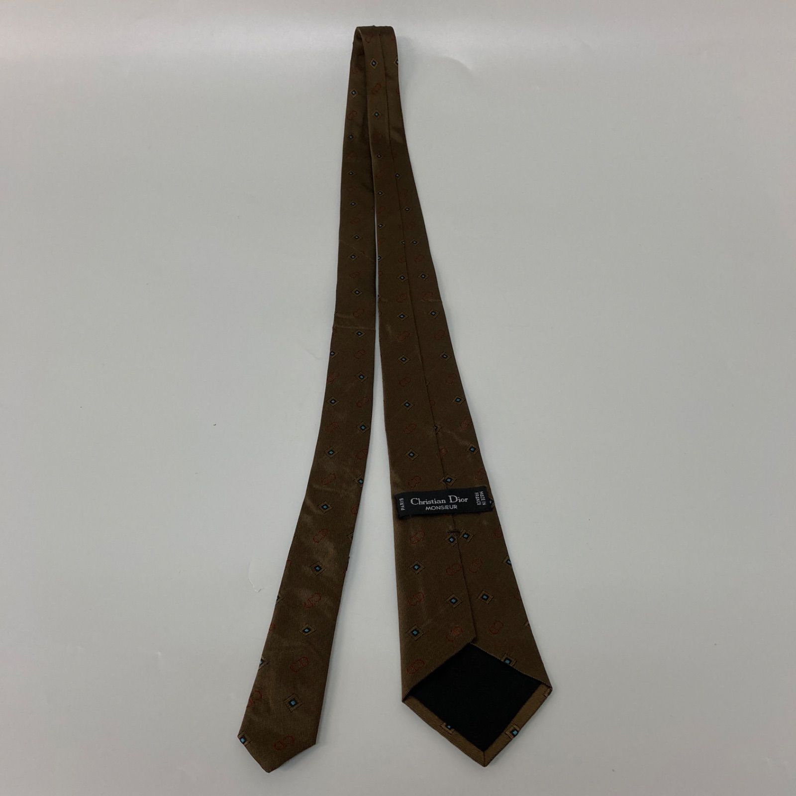 Christian Dior ブラウン ネクタイ Christian Dior クリスチャンディオール ネクタイ ブラウン 【k1403