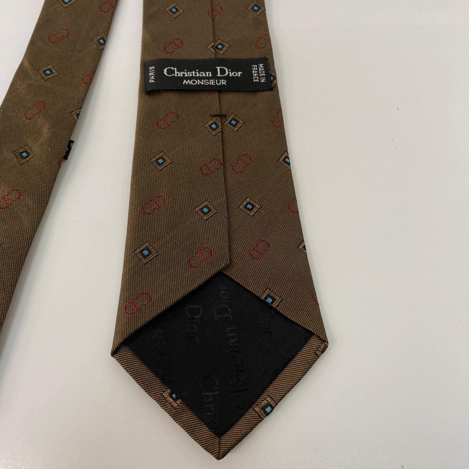 Christian Dior ブラウン ネクタイ Christian Dior クリスチャンディオール ネクタイ ブラウン 【k1403