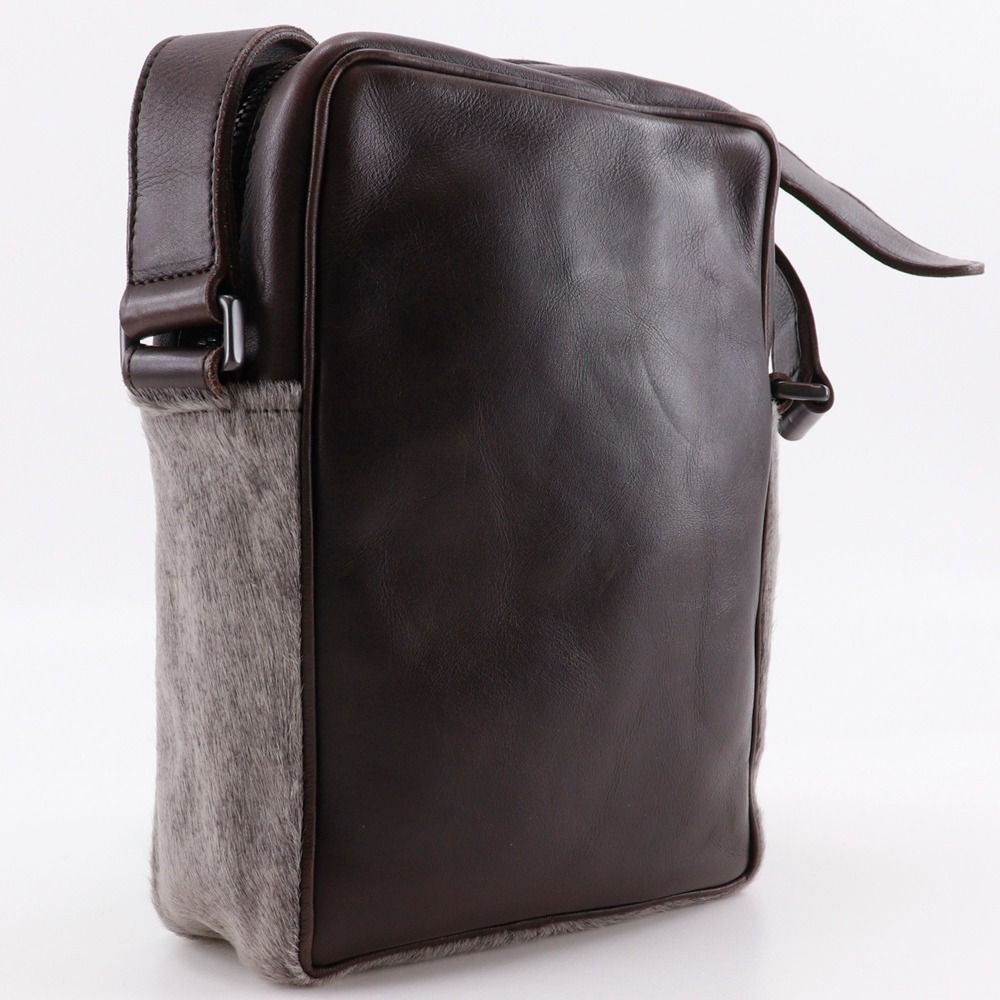 BOTTEGAVENETA】ボッテガヴェネタ ハラコ×カーフ グレー/茶 ユニ