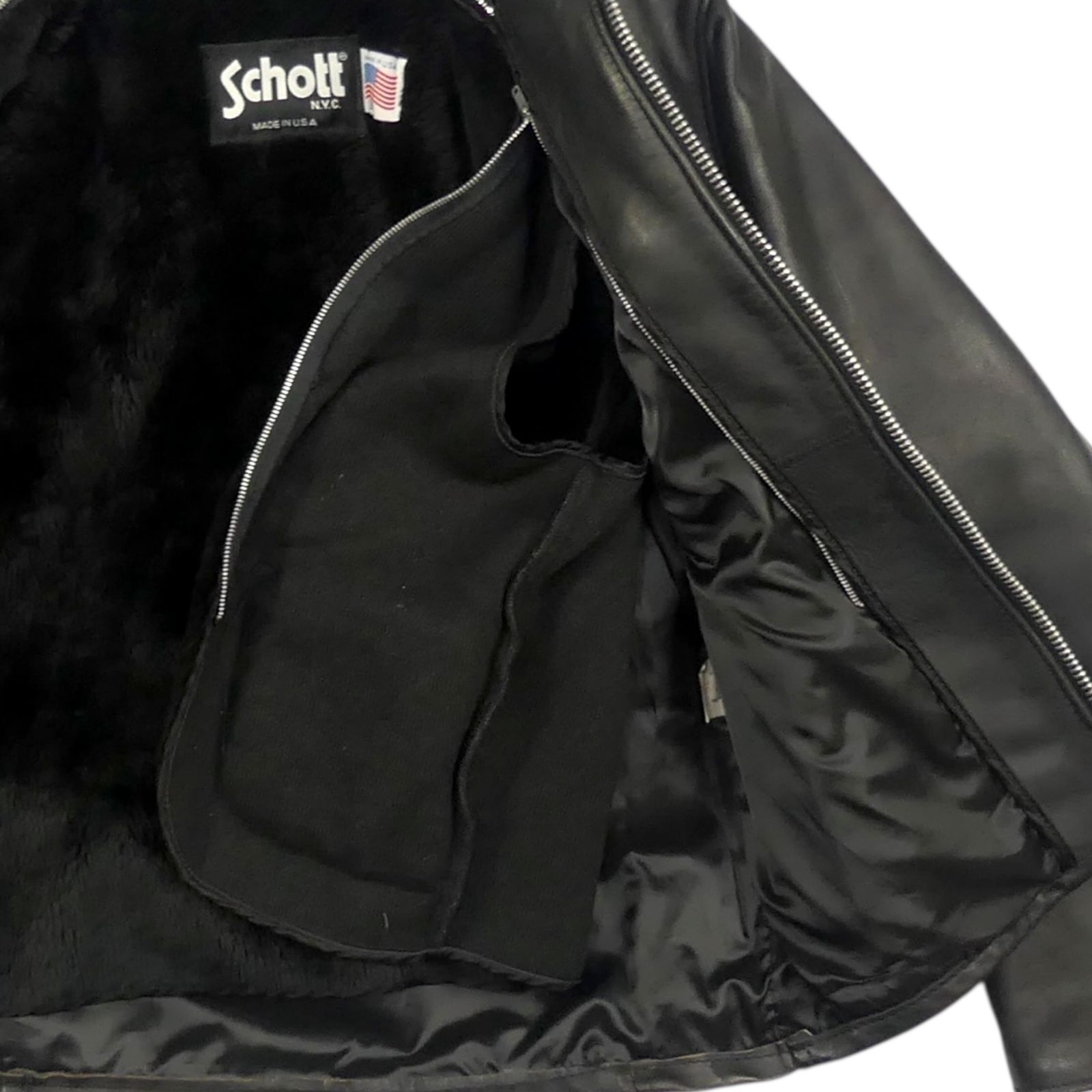 Schott ショット ライダースジャケット 38 シングル 90s ヴィンテージ