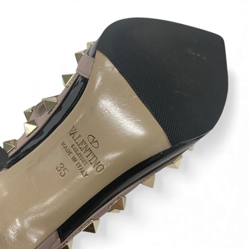 ヴァレンティノ VALENTINO パンプス 靴 シューズ パテント レザー ブラック ピンクベージュ ゴールド ロックスタッズ ヴァレンティノ VALENTINO パンプス 靴 シューズ パテント レザー