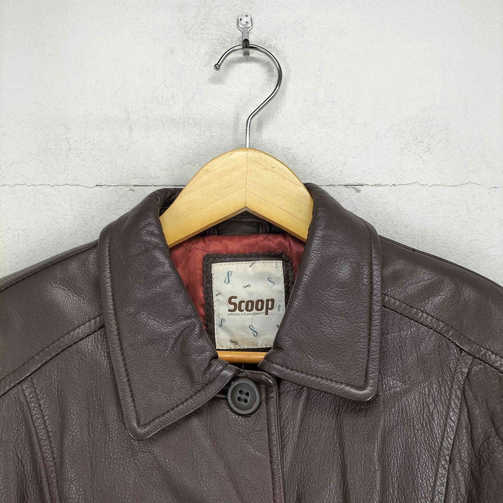 ユーズドフルギ USED古着 {{Johenic }} REAL LEATHER カーコート