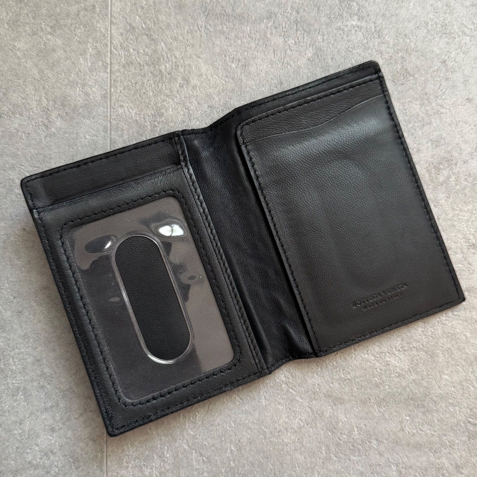 【付属品付】ボッテガヴェネタ イントレチャートケース/ラム革/黒2️⃣✨ ボッテガヴェネタ 黒 レザー ケース イントレチャート BOTTEGA VENETA