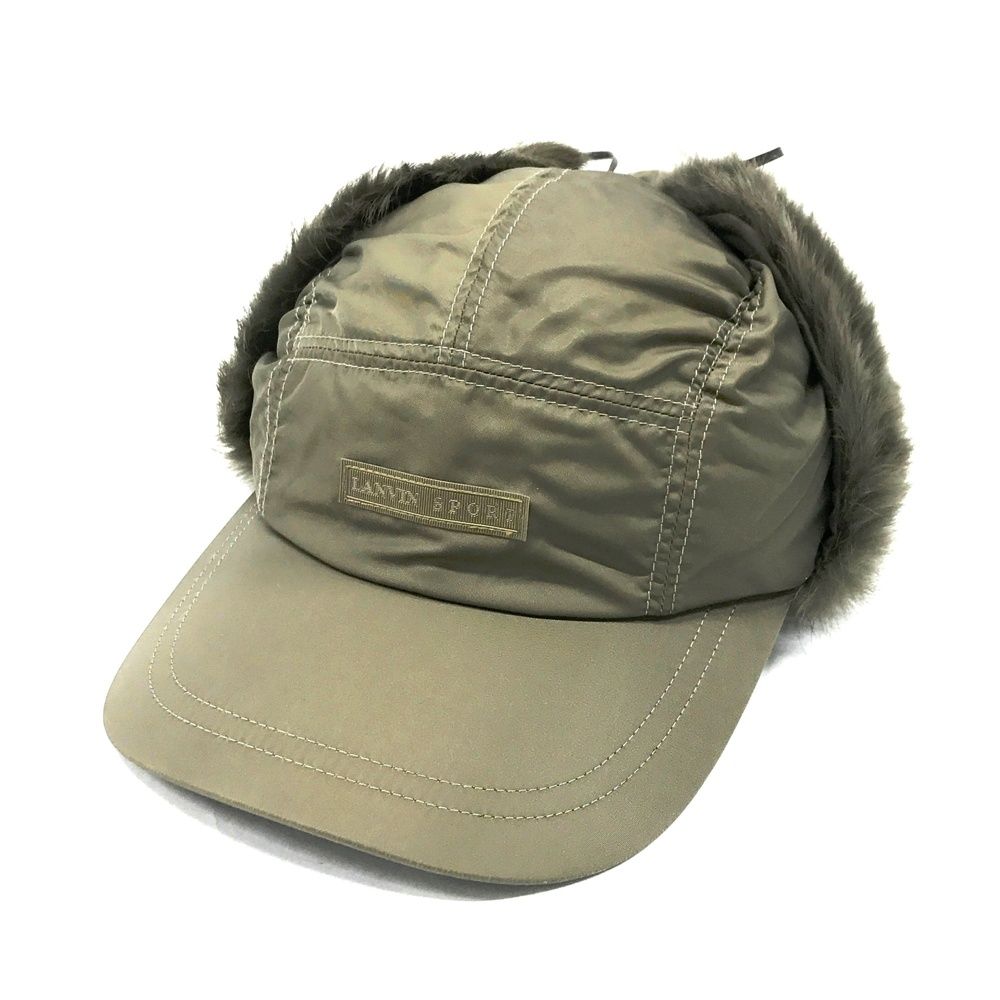 LANVIN SPORT ランバン スポール 耳当て付 キャップ カーキ系