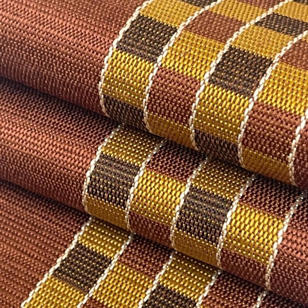 着物と帯 時流】O25379s◇正絹 半幅帯◇本場黄八丈 鳶八丈オール