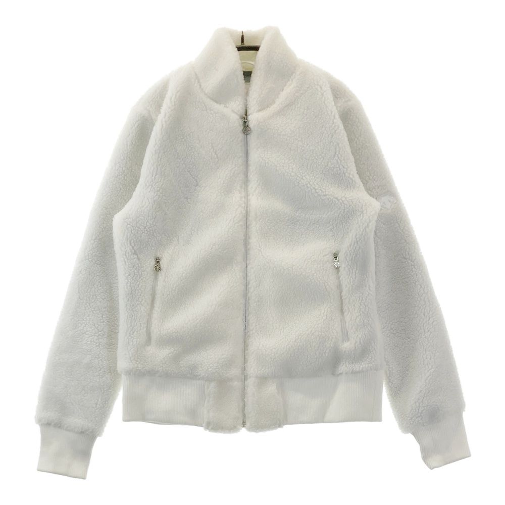 【デサントゴルフ】美品 ジップジャケット ホワイト Mサイズ レディース サイズ：M DESCENTE GOLF デサントゴルフ ボア ジップジャケット
