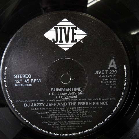 希少レコード　クラシックその他 90'S ヴィンテージ レコード DJ Jazzy Jeff & Fresh Prince Summertime