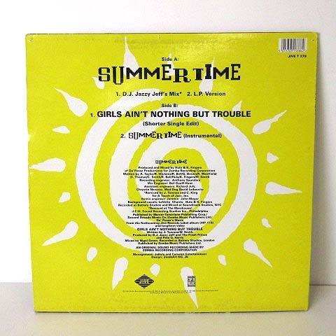 90'S ヴィンテージ レコード DJ Jazzy Jeff & Fresh Prince Summertime