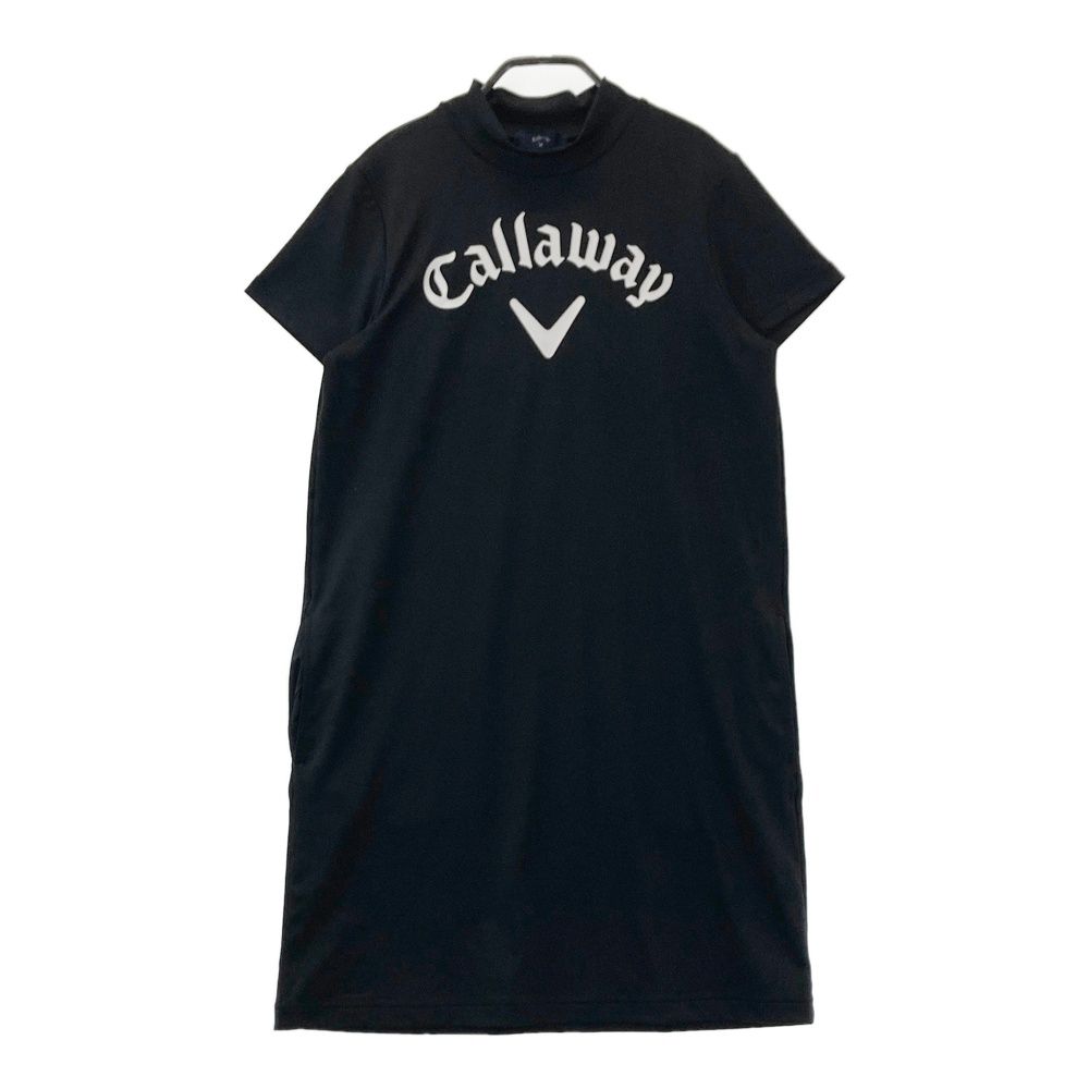 サイズ：M CALLAWAY キャロウェイ ハイネック 半袖ワンピース ブラック