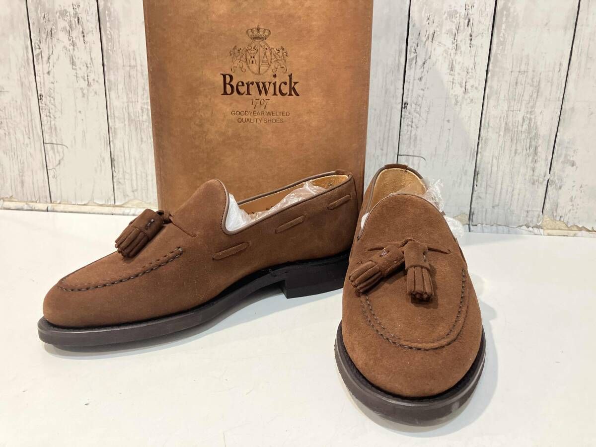 未使用 バーウィック Berwick ローファー 8491 モカシン タッセル 革靴 