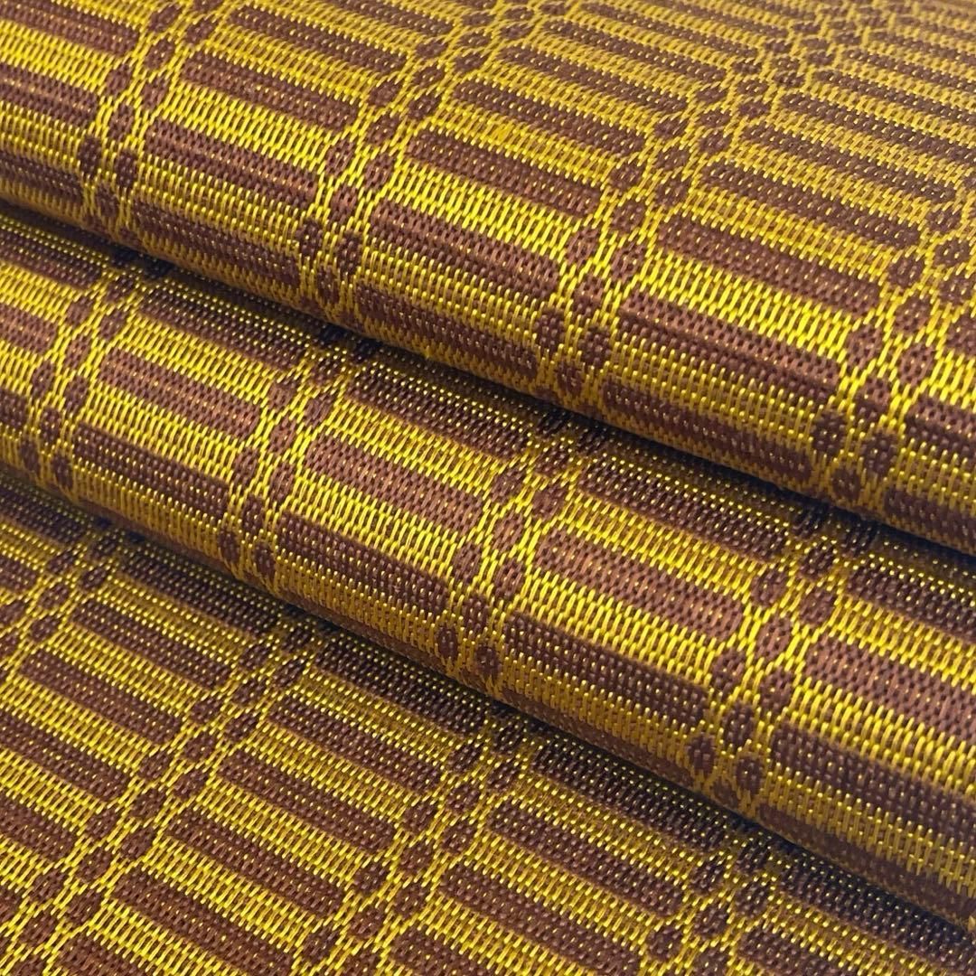 着物と帯 時流】O25377s◇正絹 半幅帯◇本場黄八丈 鳶八丈 未使用品