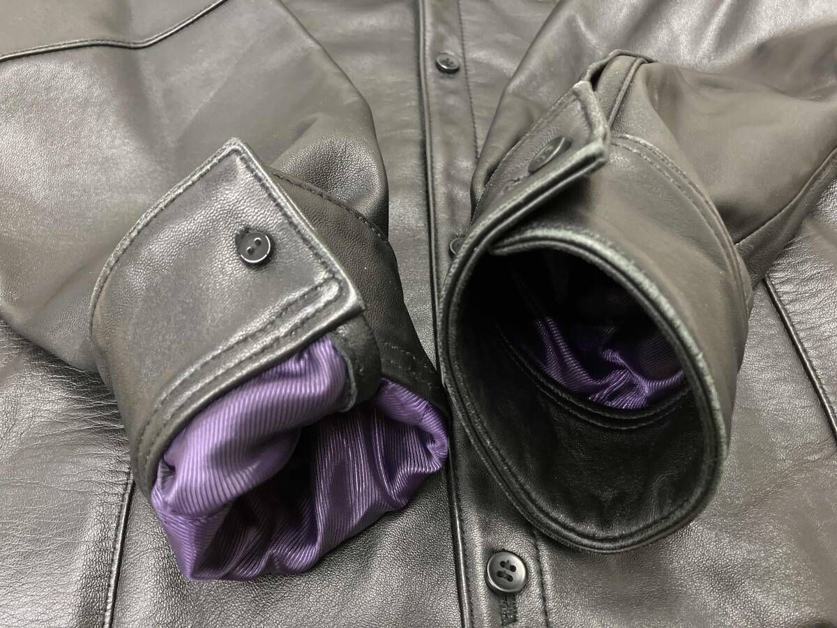 COMME CA DU MODE MEN コムサデモード メン ラムレザー シャツ