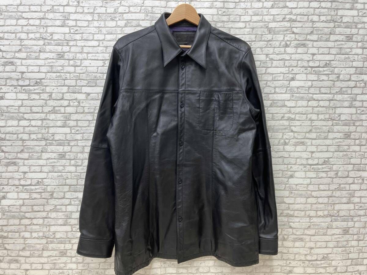 COMME CA DU MODE MEN ラムレザーシャツジャケット Lサイズ COMME CA DU MODE MEN コムサデモード メン ラムレザー シャツ