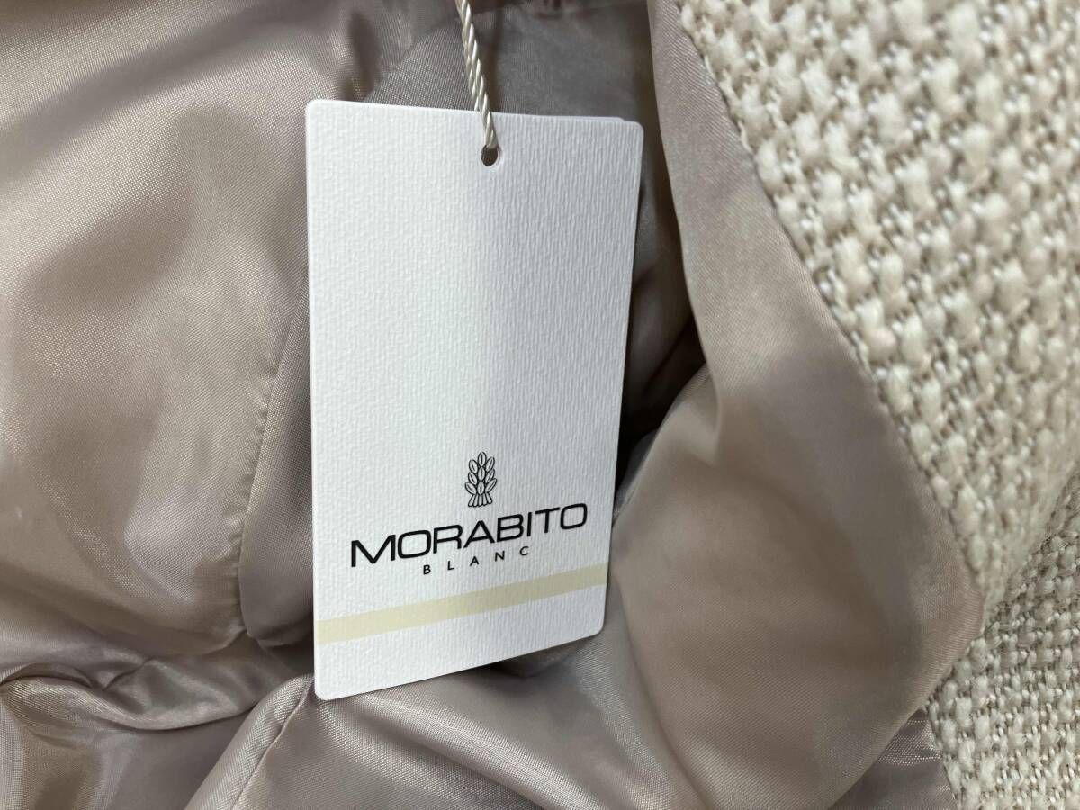 MORABITO BLANC モラビトブラン ツイードジャケット ノーカラー