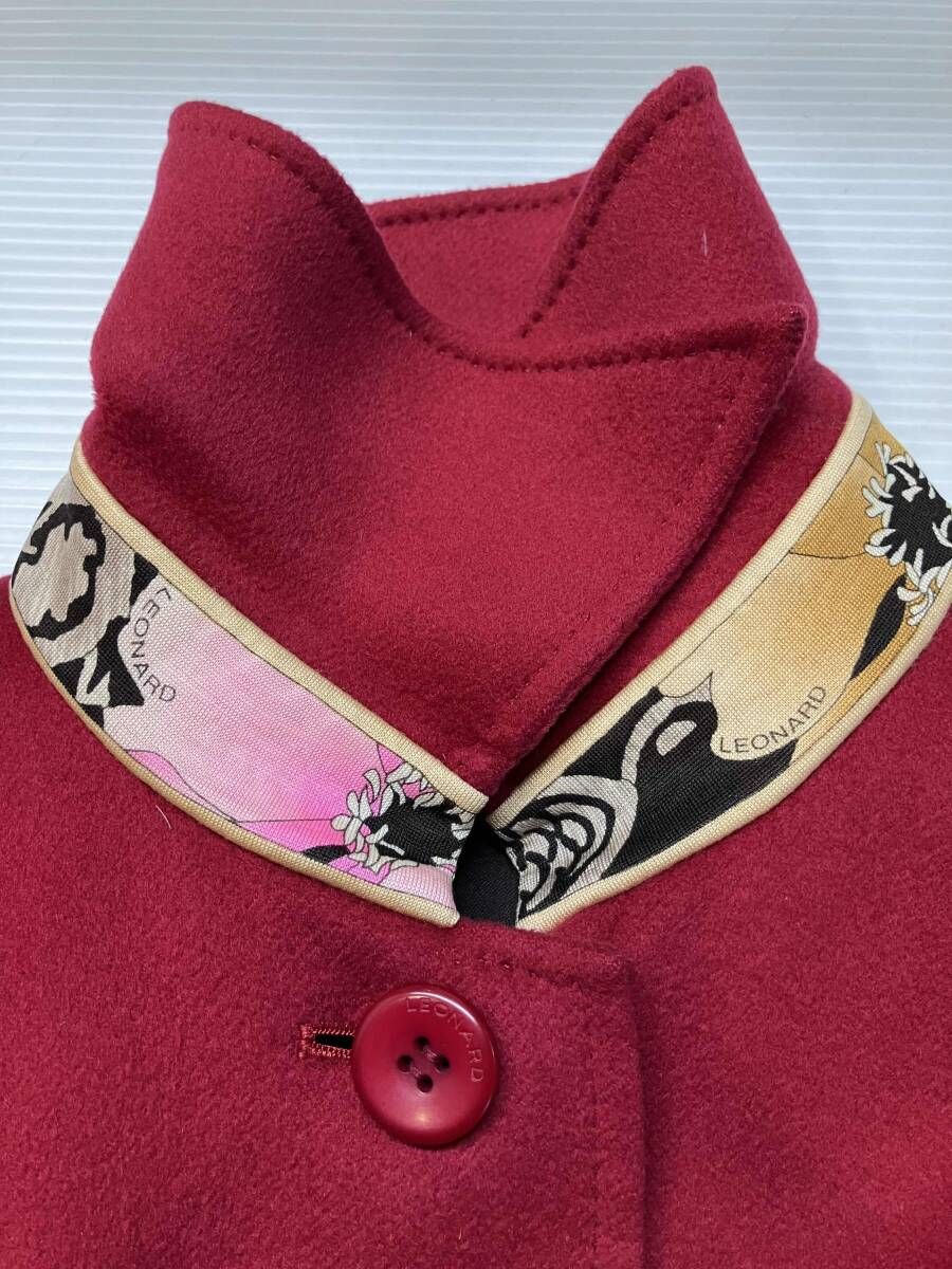 ☆ LEONARD レオナール その他コート カシミヤ サイズ13AR レッド 冬