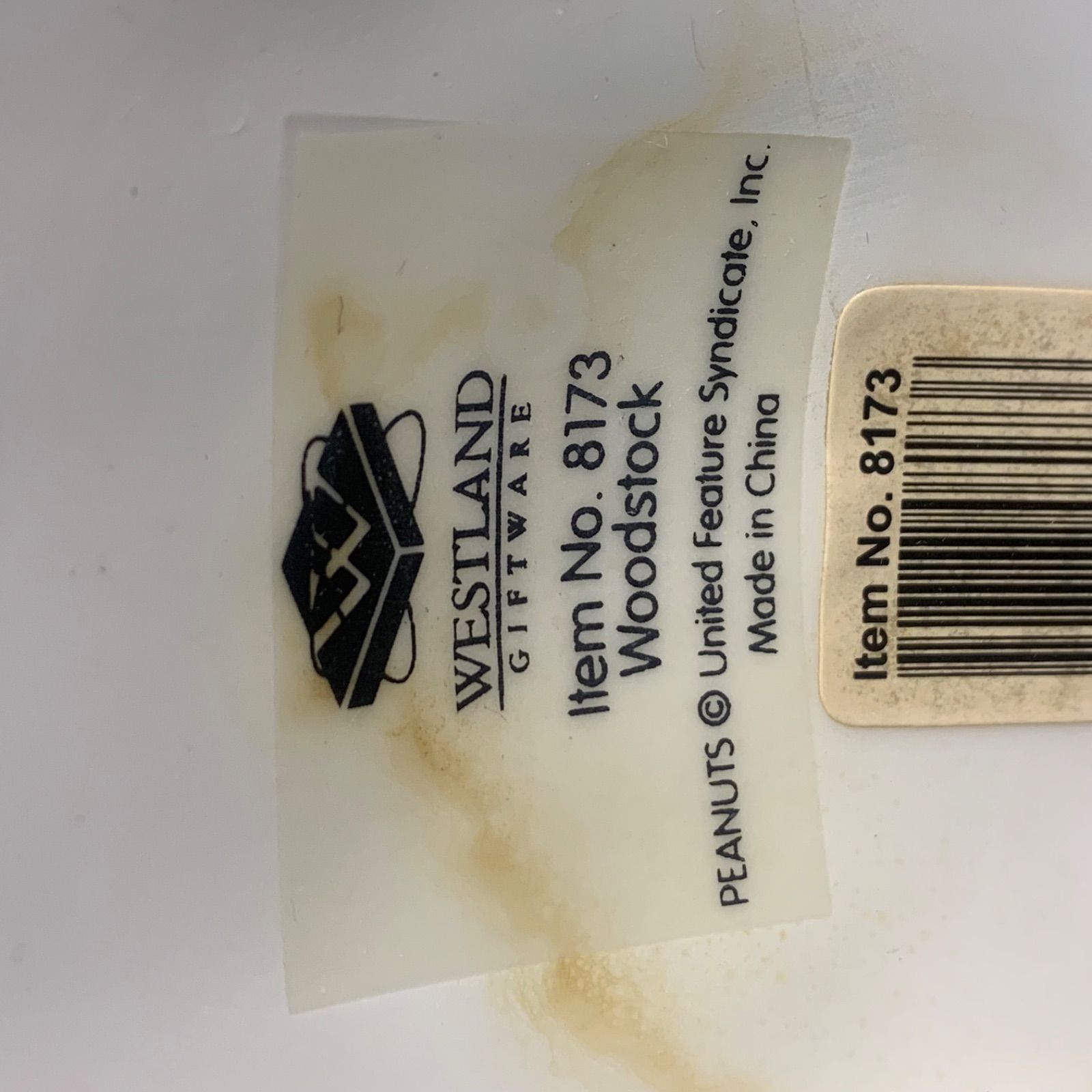 スヌーピー WESTLAND ウッドストック フィギュア 置物 陶器