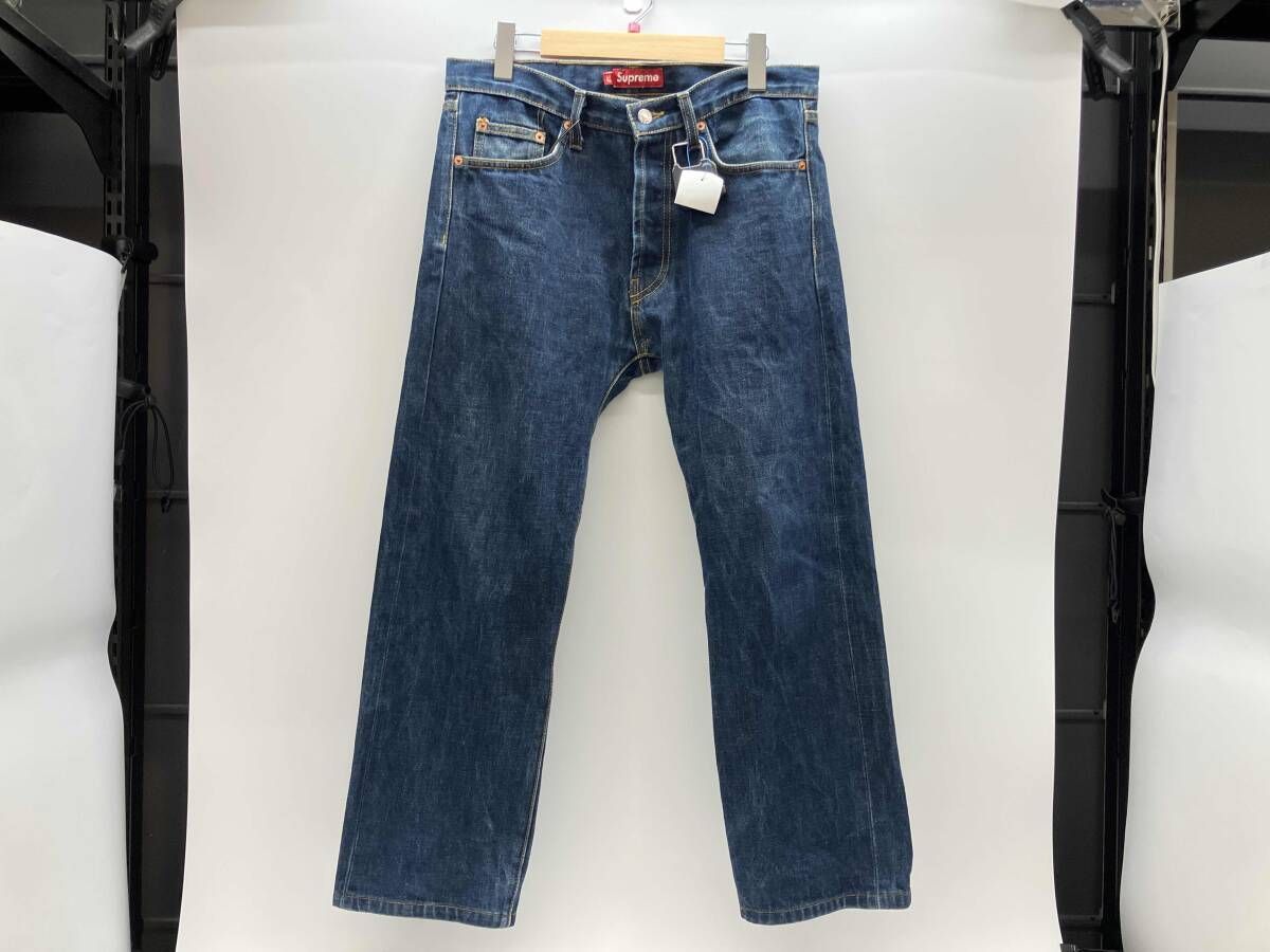 通年 Supreme シュプリーム ジーンズ デニムパンツ 32 ブルー 赤耳