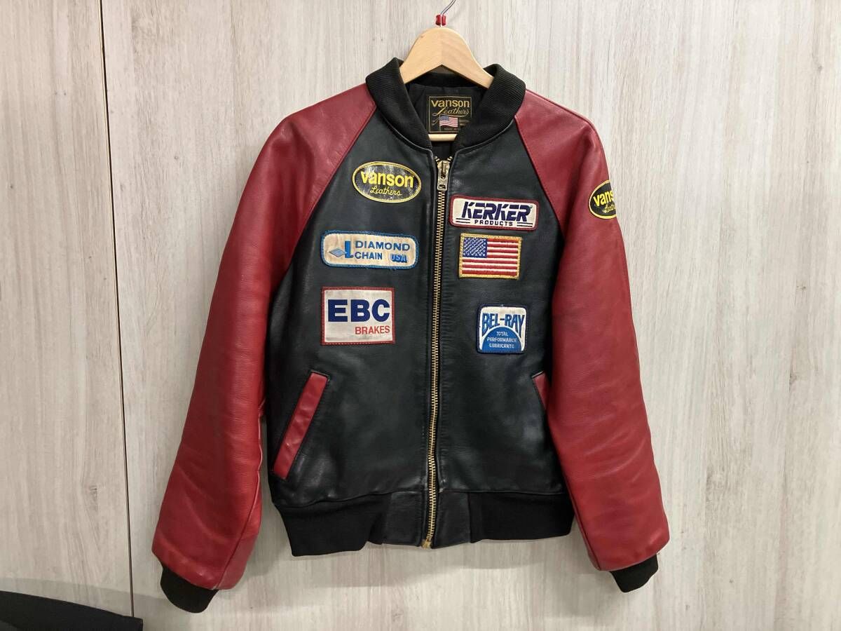 VANSON バンソン Team Leather Jacket サイズ38 - メルカリ
