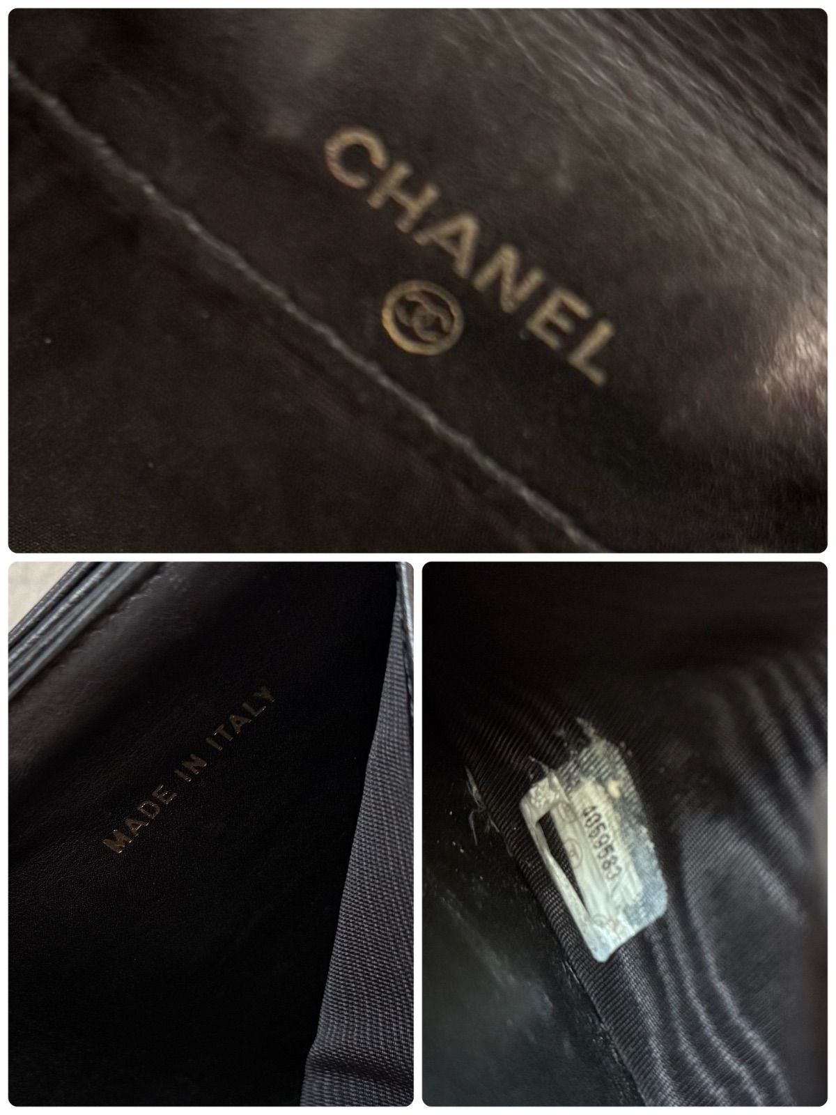 【極美品】CHANEL Wホック　二つ折り財布　デカココ　黒　キャビアスキン CHANEL シャネル キャビアスキン デカココ 二つ折り財布 wホック