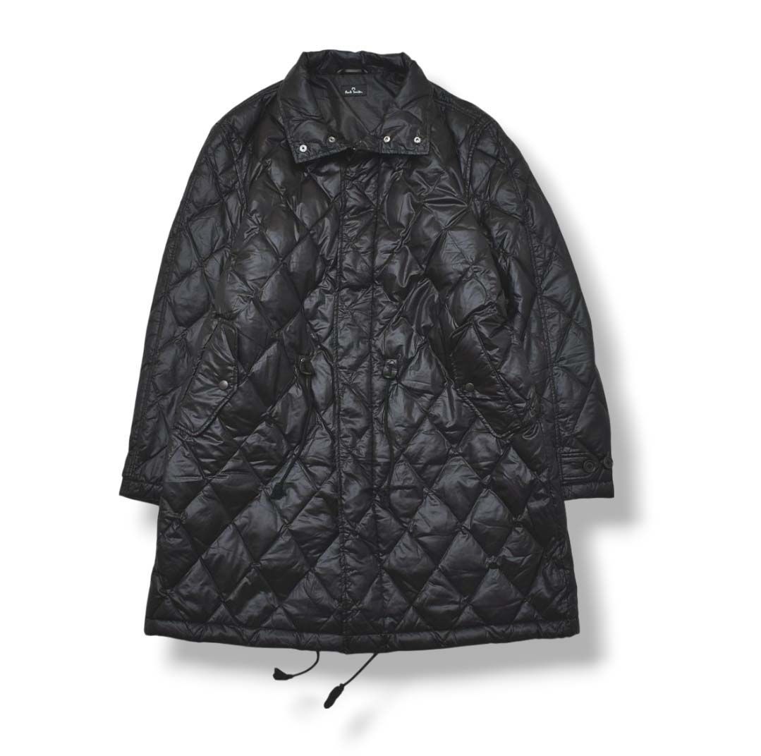 こうポールスミス　ピーコートM 黒　裏キルティング ポールスミスPaul Smith PS 裏中綿キルティングカシミヤ混紡レザー