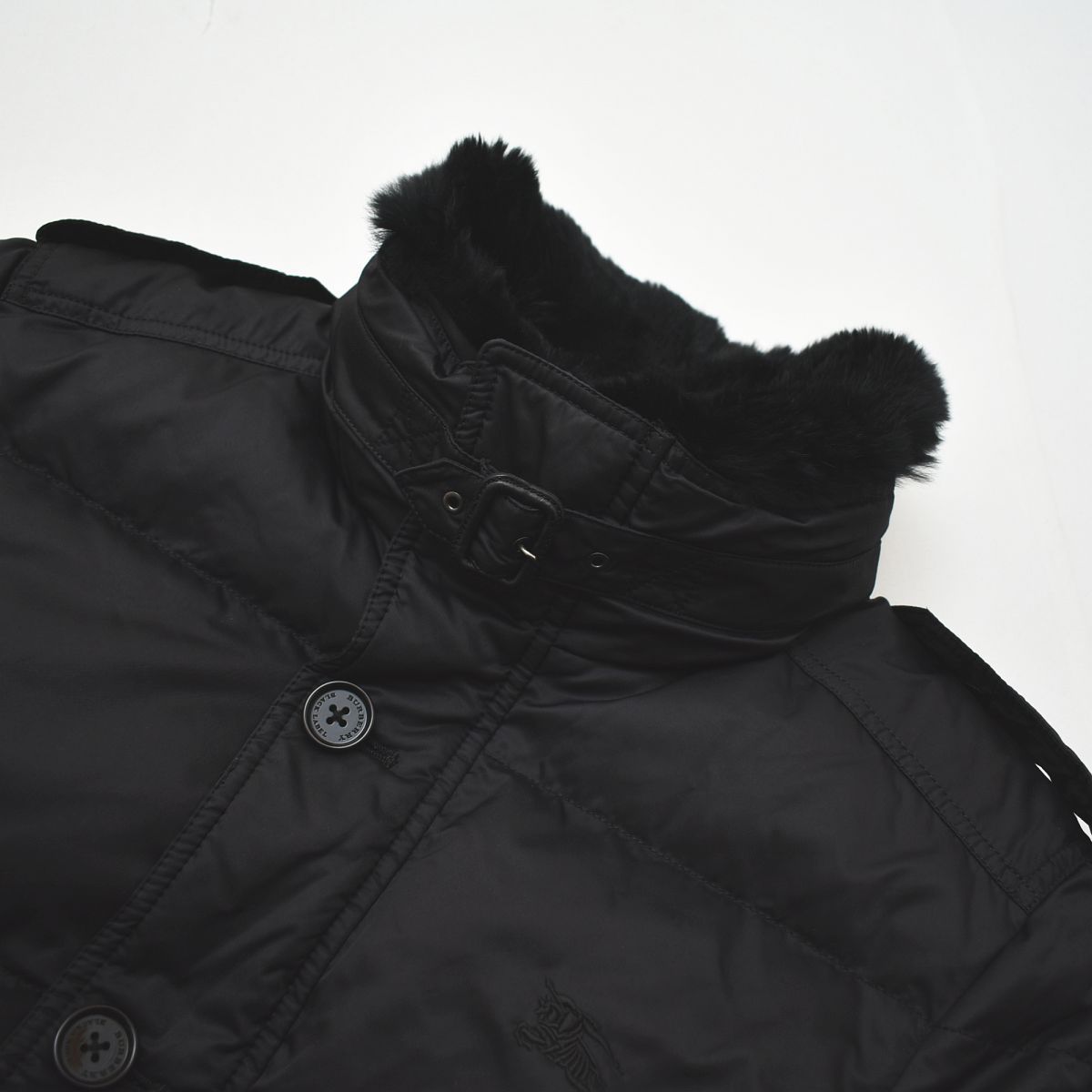 ラビットファー】バーバリー ブラックレーベル ロング ダウン