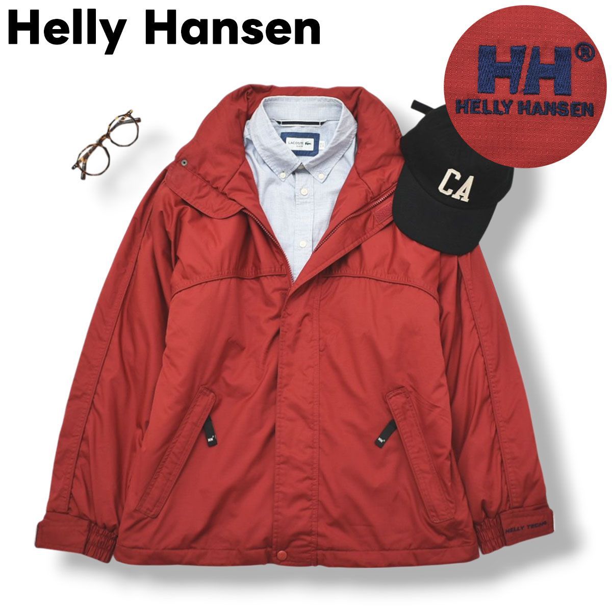ヘリーハンセン HH ラグランスリーブ 中綿 セーリングジャケット S レッド