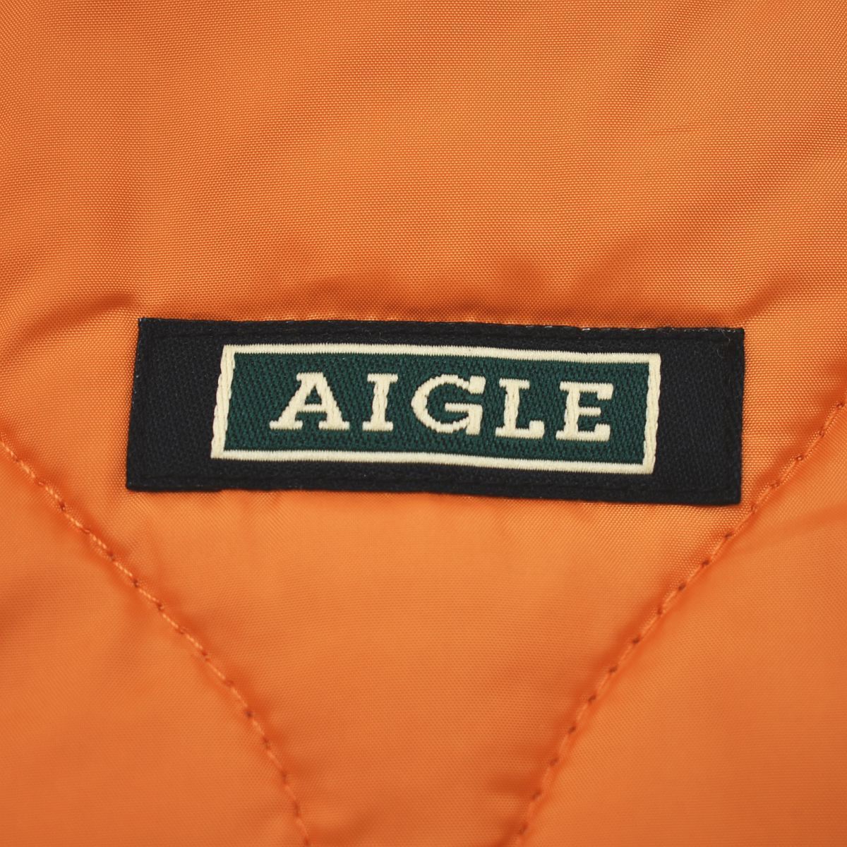 美品】 エーグル AIGLE 中綿 キルティング ジャケット M オレンジ 