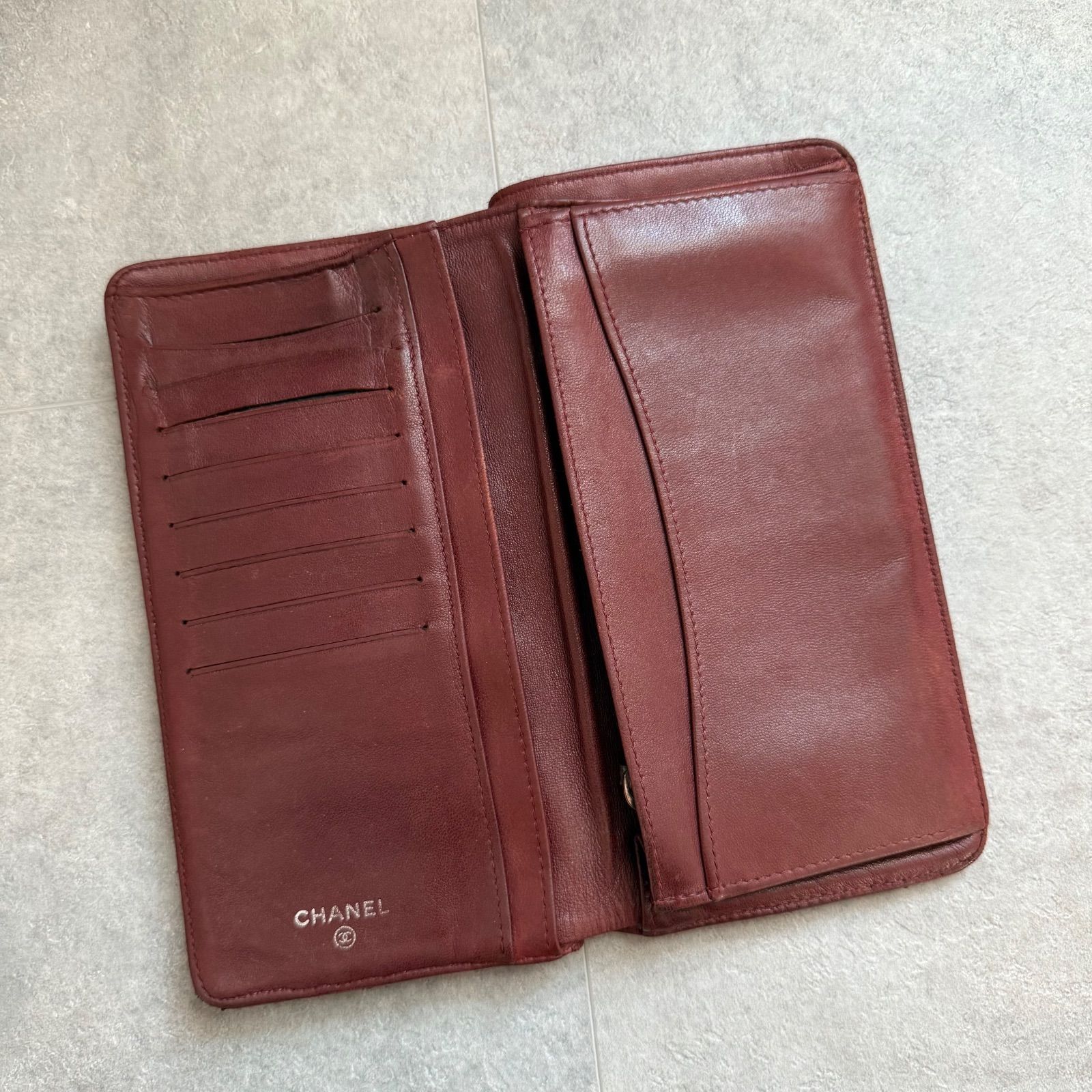 CHANEL シャネル マトラッセ 二つ折り長財布 ココマーク キルティング