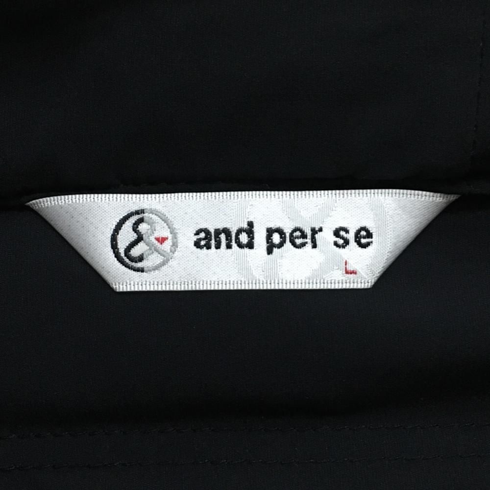 and per se アンパスィ　切り替え　ダウンジャケット　中綿　ゴルフ　ロゴ 20％OFFセール！ アンパスィ and per se ゴルフ 2024秋冬新作