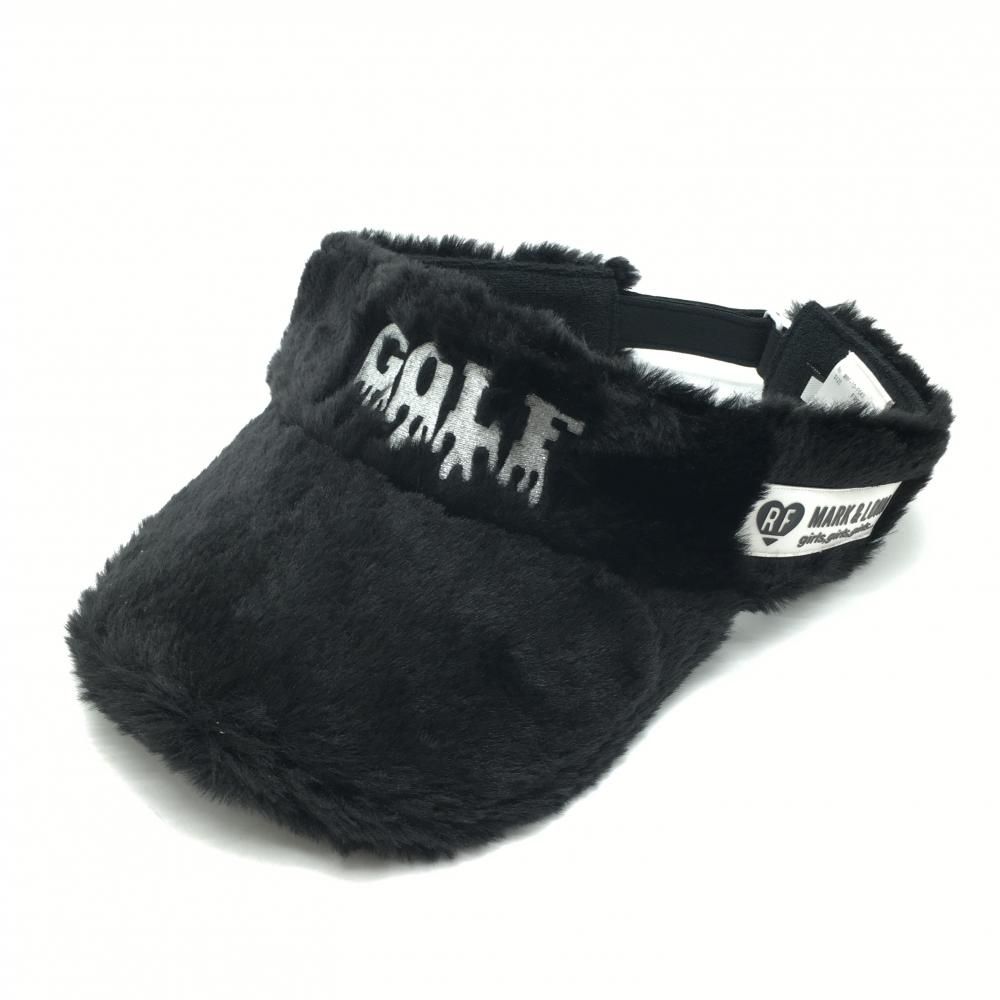 新品未使用【マークアンドロナ】総柄スカルロゴ×ロゴネーム ゴルフサンバイザー 黒 新品未使用【マークアンドロナ】総柄スカルロゴ×ロゴネーム ゴルフサン